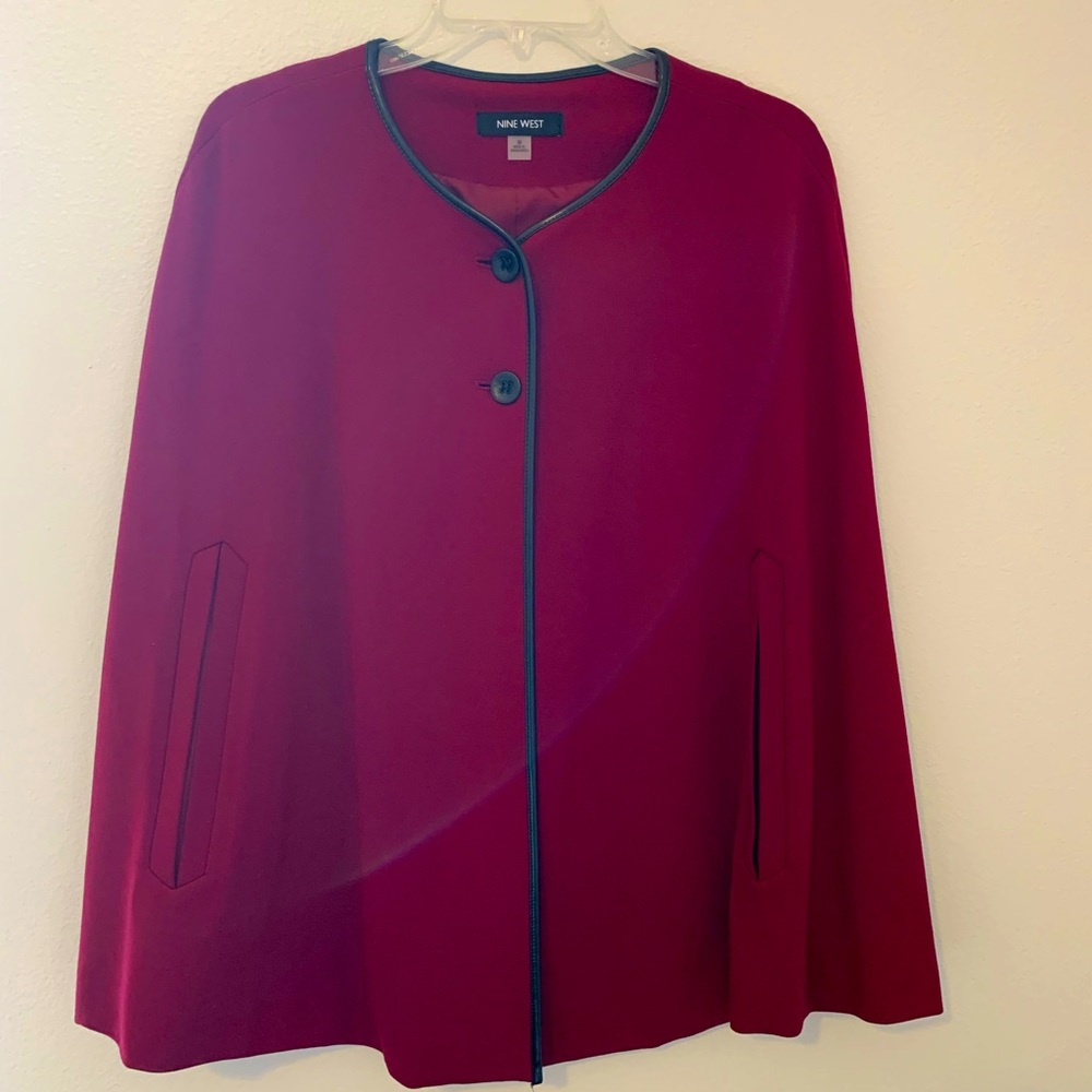 Nine West Maroon Cape/Poncho | M